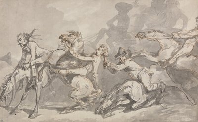 Horsemen Colliding by Thomas Rowlandson